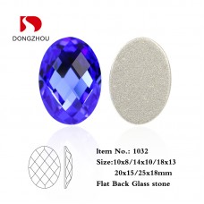 DZ 1032 oval glass flat back stone DZ 1032 oval glass flat back stone